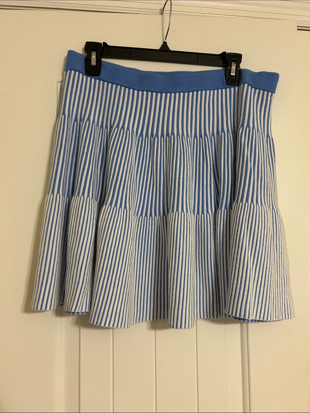 Classic Blue & White Striped Circle Skirt